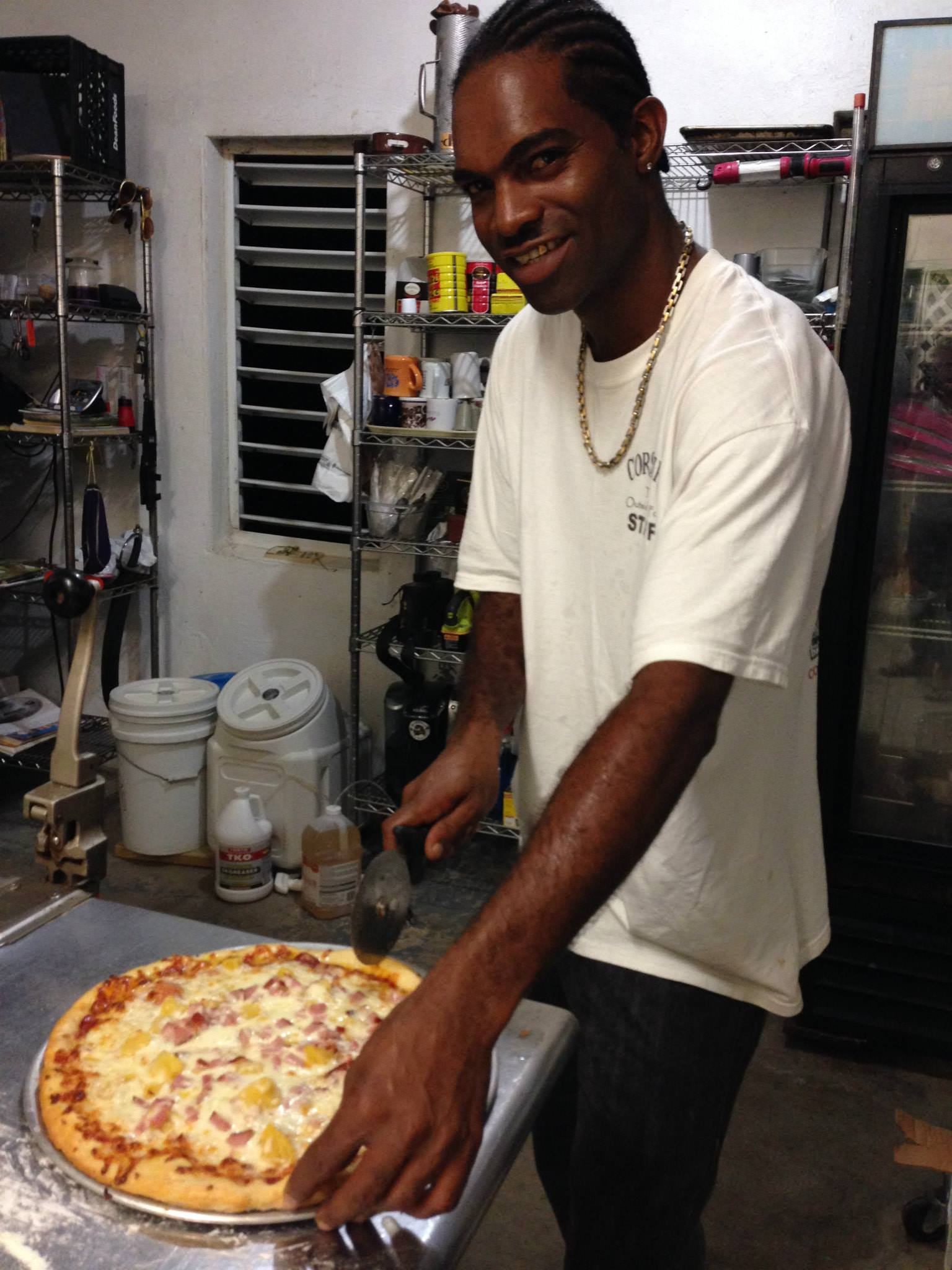 We have the best pizza in the BVI's
